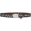 Red Dingo Cat Collar Design Blue Dots on Brown RE437091